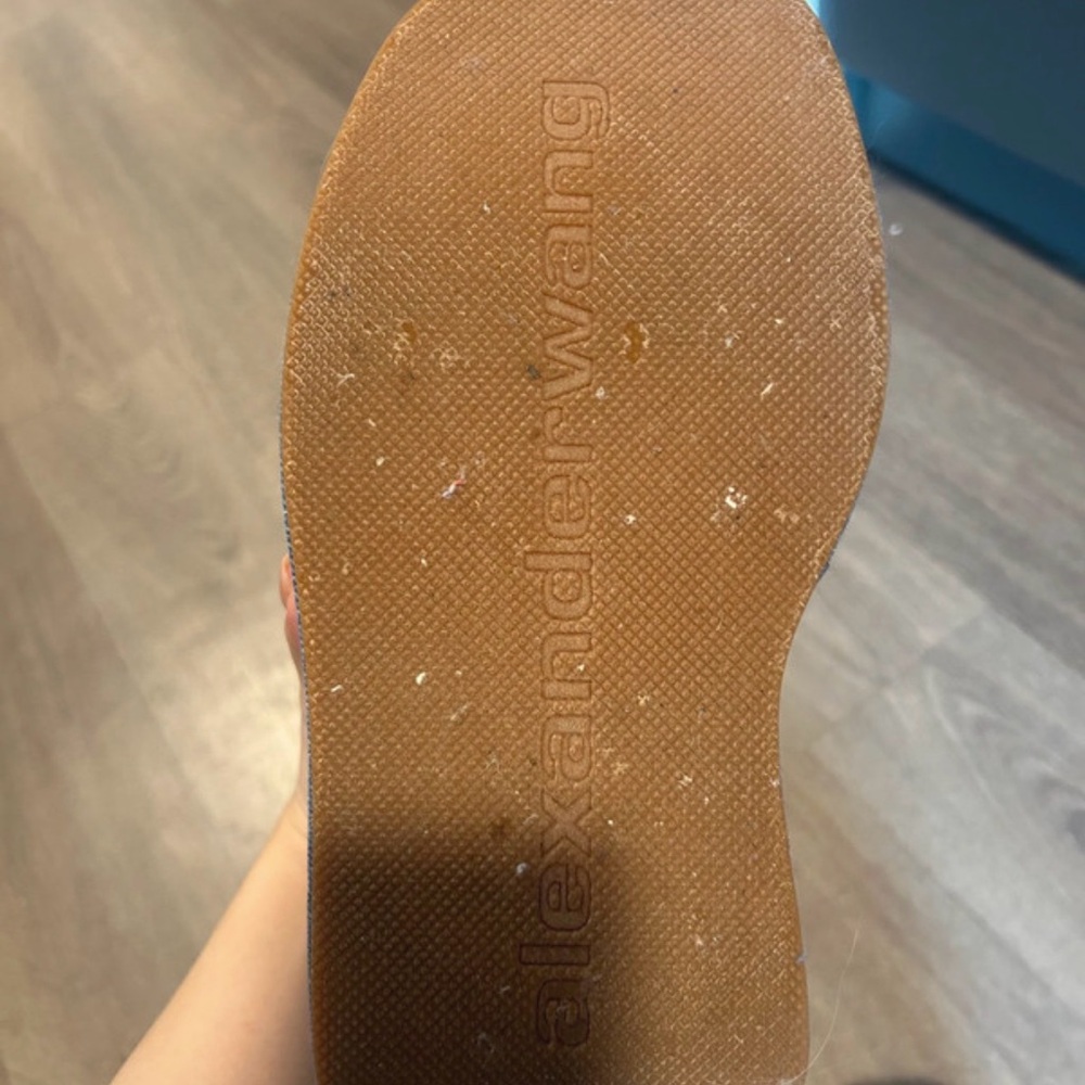 Alexander Wang Denim Blue Platform Mules - Picture 7 of 7